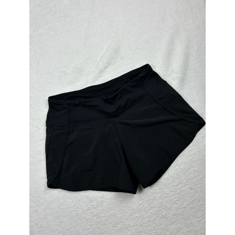Lululemon Speed Up Shorts Womens 2 Black Athletic Running Performance
